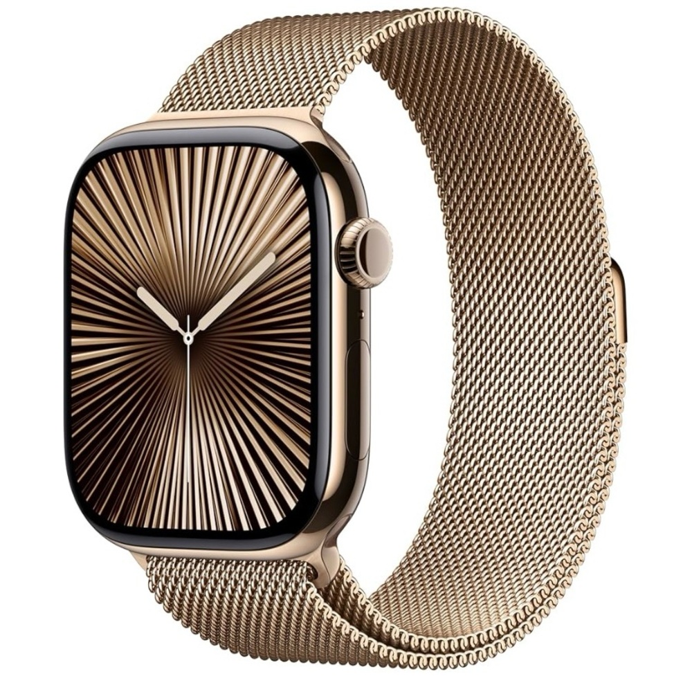Gold Smartwatch with Mesh Band